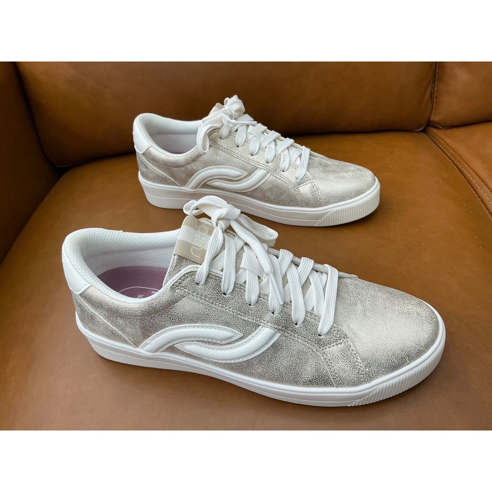 Ryka Viv Next Sneaker Womens 7.5M Silver Metallic Shimmer Low Top